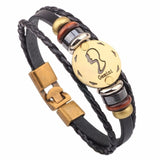 Horoscope Leather Bracelet Men