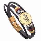 Horoscope Leather Bracelet Men