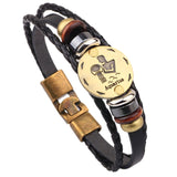 Horoscope Leather Bracelet Men