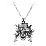 Rock Music Band Guns 'Roses Skull Death Logo Pendants Necklaces Man