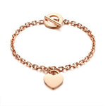 Personalised Gifts Heart ID Charm Bracelets for Women