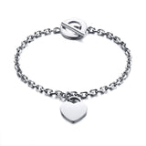 Personalised Gifts Heart ID Charm Bracelets for Women