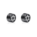 Pair Mens Earring Set Stainless Steel