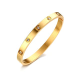 Fashion Women Crystal Wedding Bracelet gold
