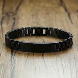 Gold Tone Stainless Steel Mens ID Bracelets
