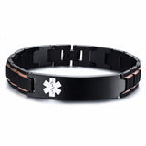 Free Engraving 12mm Medical Alert ID Bracelets for Men