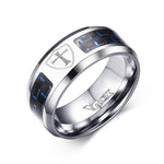 8mm Personalize Carbon Fiber Ring For Man