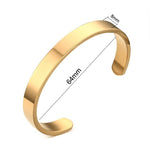 Free Personalize 4/6/8mm Simple Cuff Bracelets for Women