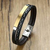Multi Layer Leather Bracelets for Men