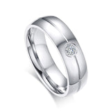 Simple Stainless Steel Wedding Bands Ring for Women