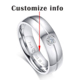 Simple Stainless Steel Wedding Bands Ring for Women