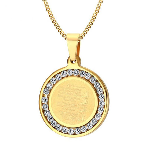 Islamic Necklace  Gold-color Round Necklace Women