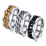 8mm Rotatable Chain Ring For Men