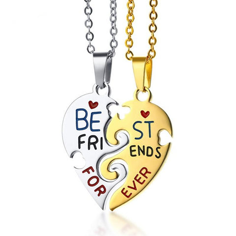 Engraved "Best Friend Forever" Friendship Pendant for Women Necklace