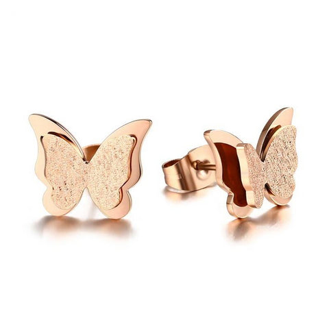 Small Butterfly Women Stud Earrings