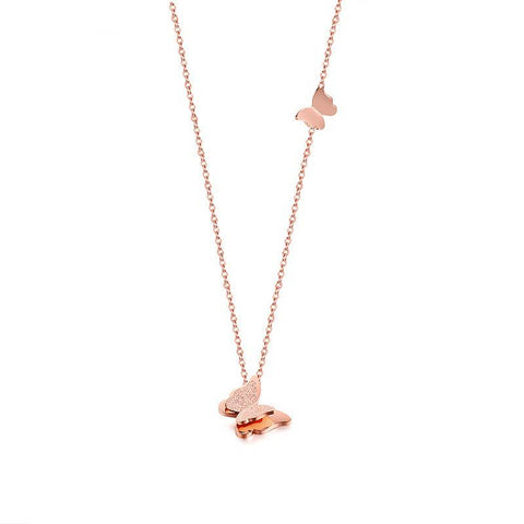 Trendy Pink Gold Tone Choker Necklace Women