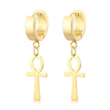 Ankh Cross Egypt Cleopatra Earrings for Women