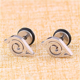 New Arrival Naruto Anime Stainless steel Stud Earring For Men