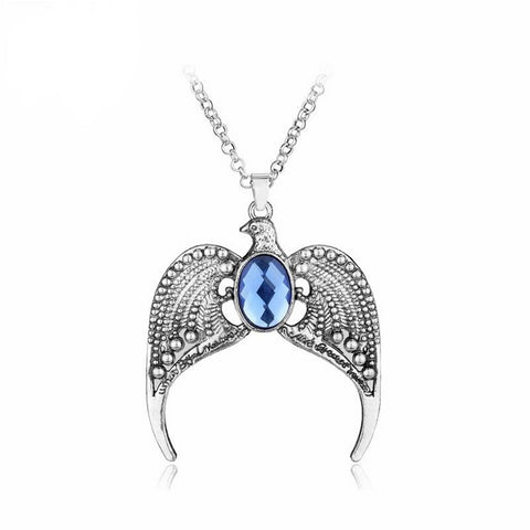 Vintage Accessories Horcrux Ravenclaw Blue Crystal Necklace Man