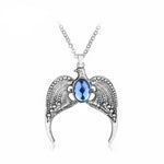Vintage Accessories Horcrux Ravenclaw Blue Crystal Necklace Man